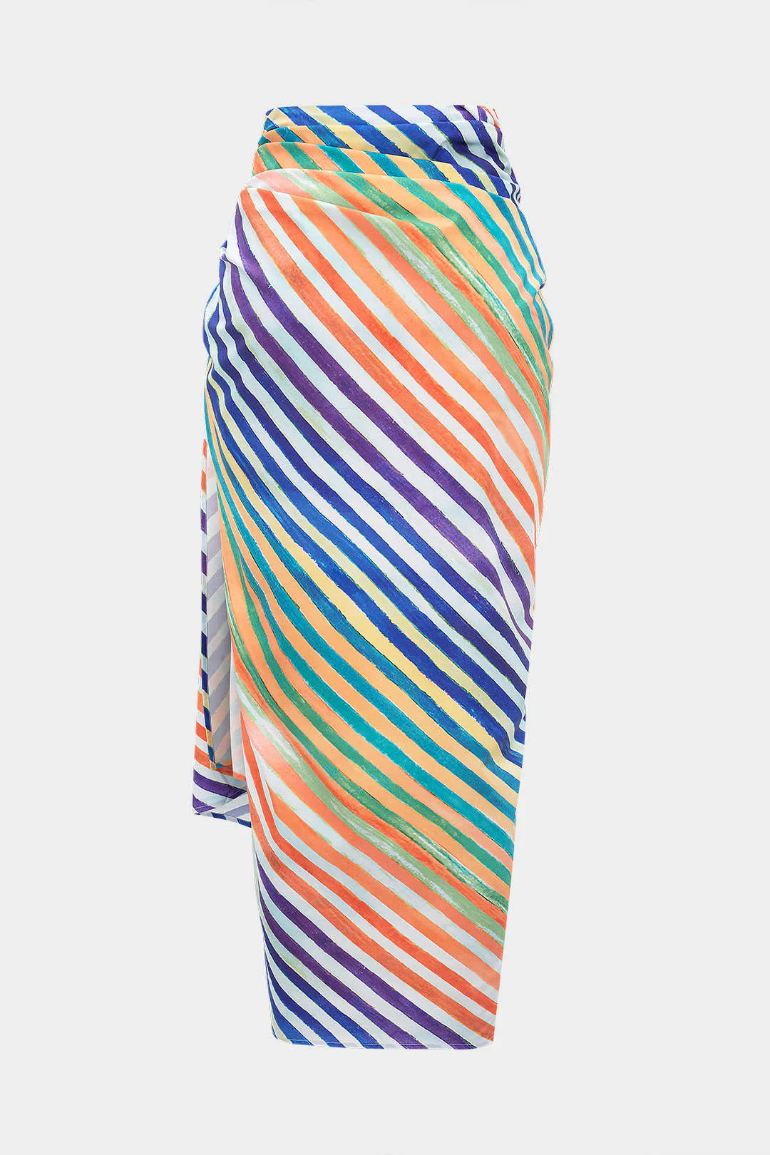 Stripes Print Twist Knot Skirt