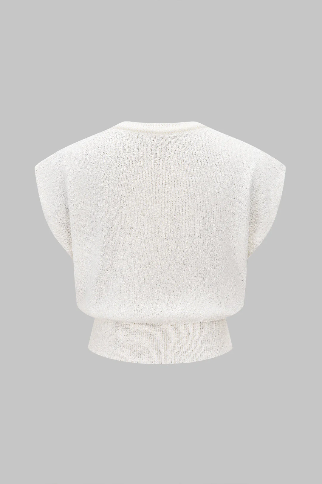 Stripes Print Knit Patchwork Short-Sleeve Top