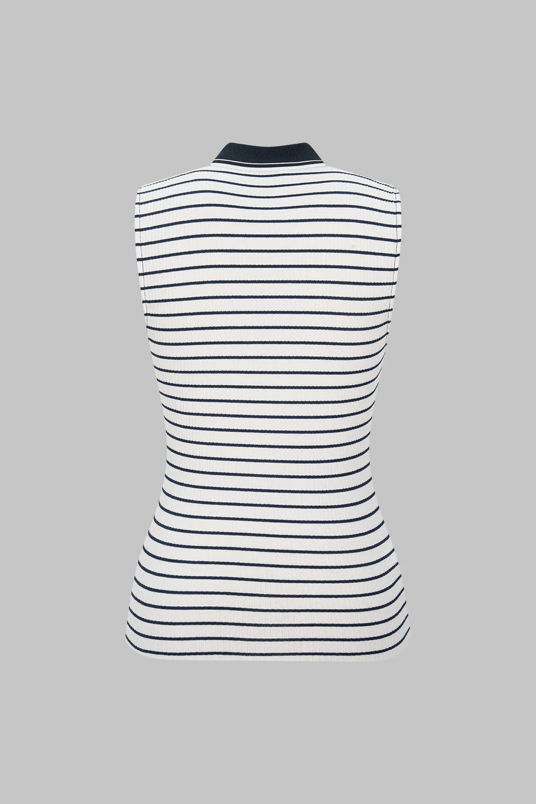 Stripes Print Ribbed Slip Tank Top
